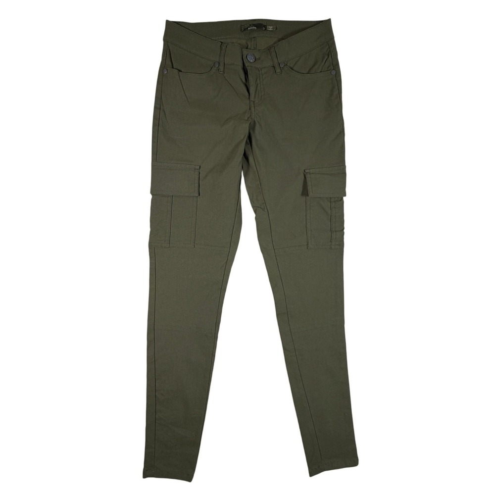 Prana Womens Olive Green Slim Fit Cargo Hiking Pants Size 0 Utility Gorpcore
